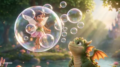 a soap bubble drifting past